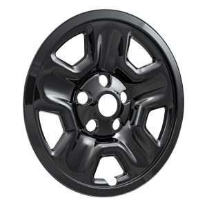 Coast to Coast Wheel Skin, Impostor ®, 17 Inch, 5 Spokes, Snap-On, Painted, Gloss Black, ABS Plastic, Set of 4 – IWCIMP98BLK