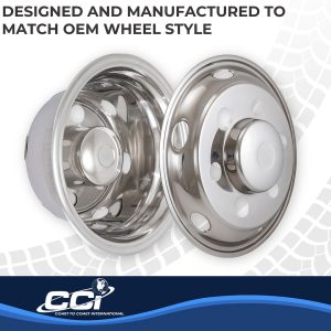 Coast to Coast Wheel Simulator, Fits 16 Inch Dual Rear Steel Wheels, Front and Rear, Polished, Stainless Steel, Bolt on – IWCN16I90