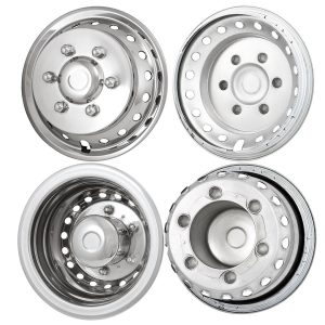Coast to Coast Wheel Simulator, Fits 16 Inch Dual Rear Steel Wheels, Front and Rear, Polished, Stainless Steel, Snap on – IWCN16S12