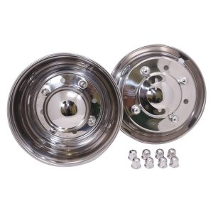 Coast to Coast Wheel Simulator, Fits 19-1/2 Inch X 6-3/4 Inch, Front and Rear, Polished, Stainless Steel, Bolt-On – IWCN195GM