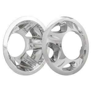 Coast to Coast Wheel Simulator, Fits 17 Inch Wheels, Chrome Plated, ABS Plastic, Snap on, Set of 4 – IWCN3279