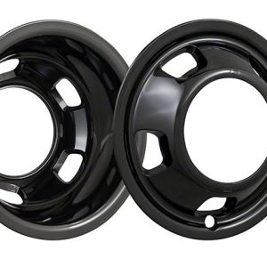 Coast to Coast Wheel Simulator, Fits 17 Inch Wheels, Gloss Black, ABS Plastic, Snap on, 8 Lug/ 5 Hand Holes, Set of 4 – IWCN8010BLK