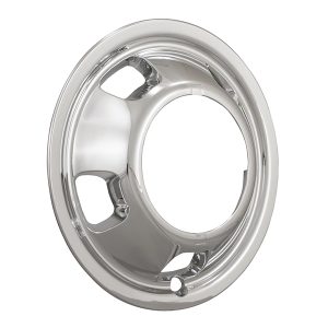 Coast to Coast Wheel Simulator, Fits 17 Inch Wheels, Front, Chrome Plated, ABS Plastic, Snap on, 8 Lug/ 5 Hand Holes, Set of 2 – IWCN8010F