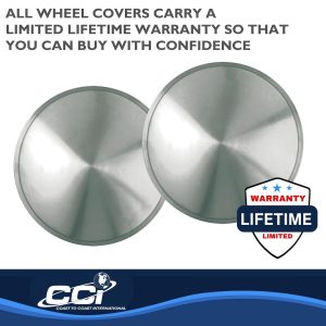 Coast to Coast Wheel Cover, 14 Inch, Full Solid Cover, Stainless Steel, Set of 4 – IWCRD14