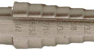 Century Dril Drill Bit, Step Bit for Use with Metal/ Plastic/ Wood Up to 1/8 Inch Thick, 13 Steps from 1/8 Inch to 1/2 Inch, Zirconium, Steel – 27200