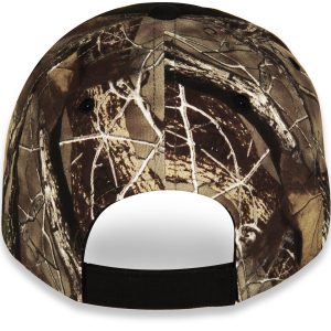 Checkered Fl Hat, Baseball Cap, Black Front Face and Brim/ Green Digital Camouflage Back of Hat and Text/ White Stitching – G1878