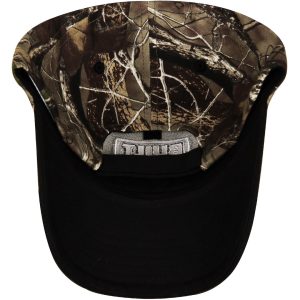 Checkered Fl Hat, Baseball Cap, Black Front Face and Brim/ Green Digital Camouflage Back of Hat and Text/ White Stitching – G1878