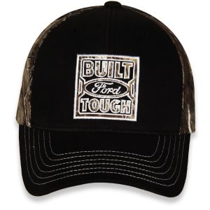 Checkered Fl Hat, Baseball Cap, Black Front Face and Brim/ Green Digital Camouflage Back of Hat and Text/ White Stitching – G1878