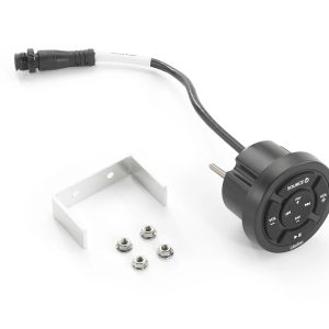 Clarion Radio Remote Control, 60 Millimeter Diameter, Circular, IP67-Rated, Wired Remote Control with Backlit Rubberized Buttons – 010-03226-00