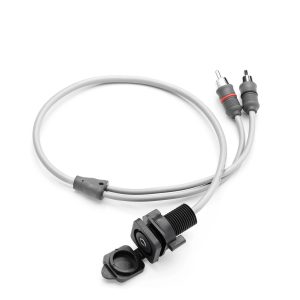 Clarion RCA Cable Adapter, 3.5MM Mini Audio Aux Jack for Panel-Mounting, Splits Into Two RCA Plugs. – CMC-3.5MM-PNL