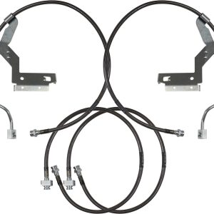 Carli Suspen Brake Line, Stainless Steel Outer/ Kevlar Braid Middle/ Teflon Innercore, For Use with 5-1/2 Inch Lift, Set of 4 – CS-FORDBBL-55-23