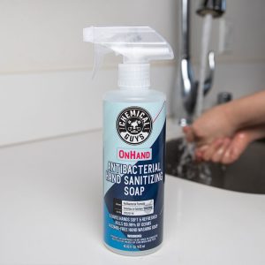Chemical Guy Hand Sanitizer, Onhand, Liquid, Alcohol Free Foaming, Without Fragrance, 16 Ounce Spray Bottle, Single – HYG10116