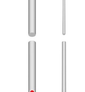 Comrod VHF Radio Antenna, VHF 23′ AV100/2BI 156-162 Mhz 1X14 Threads S/S Ferrules S/S Adapters – 21103