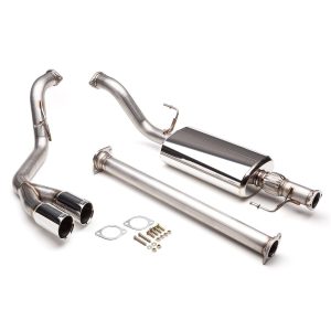 Cobb Tuning Exhaust System Kit, Cat-Back System, Stainless Steel, With Muffler, 3 Inch Pipe Diameter, Single Exhaust with Dual Exit – 5F1100