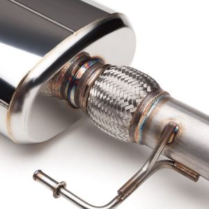 Cobb Tuning Exhaust System Kit, Cat-Back System, Stainless Steel, With Muffler, 3 Inch Pipe Diameter, Single Exhaust with Dual Exit – 5F1100