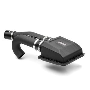 Cobb Tuning Cold Air Intake, Wrinkle Black Powder Coated Mandrel Bent Tube, High Flow Dual Inlet Tapered Oval Filter – 7F2125