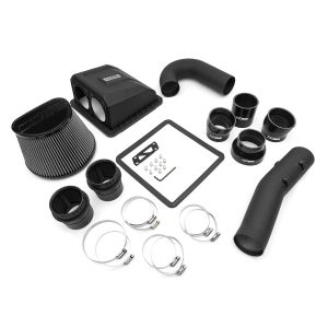 Cobb Tuning Cold Air Intake, Wrinkle Black Powder Coated Aluminum Mandrel Bent Tube, High Flow Dual Inlet Tapered Oval Filter, With Air Box – 7F2150
