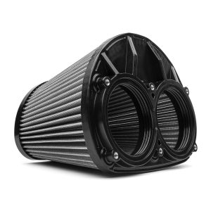 Cobb Tuning Cold Air Intake, Wrinkle Black Powder Coated Aluminum Mandrel Bent Tube, High Flow Dual Inlet Tapered Oval Filter, With Air Box – 7F2150