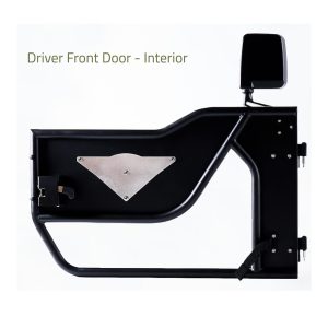 Combat Offrd Door, Mission, Tubular Lower Half, Powder Coated, Black, Steel, Set of 2 – 15-1046