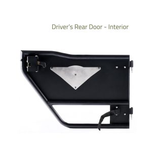 Combat Offrd Door, Mission, Tubular Lower Half, Powder Coated, Black, Steel, Set of 2 – 15-1049