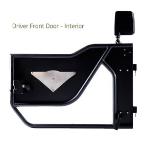 Combat Offrd Door, Mission, Tubular Lower Half, Powder Coated, Black, Steel, Set of 2 – 25-1046