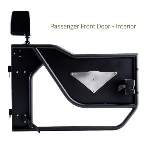 Combat Offrd Door, Mission, Tubular Lower Half, Powder Coated, Black, Steel, Set of 2 – 25-1046