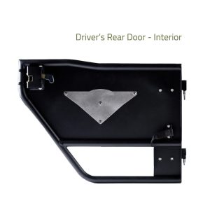 Combat Offrd Door, Mission, Tubular Lower Half, Powder Coated, Black, Steel, Set of 2 – 25-1049