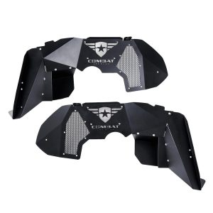 Combat Offrd Fender Well Liner, Battle Ready, Powder Coated, Black, Aluminum, Set of 2, With Stainless Steel Hardware – 25-1066