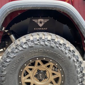 Combat Offrd Fender Well Liner, Battle Ready, Powder Coated, Black, Aluminum, Set of 2, With Stainless Steel Hardware – 25-1066