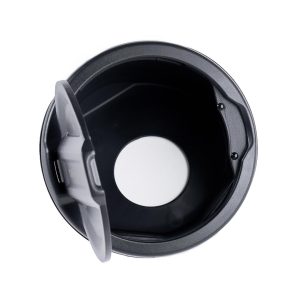 Combat Offrd Fuel Door, Riveted Ring, Powder Coated Black Aluminum/ Plastic, Non-Locking – 25-1070