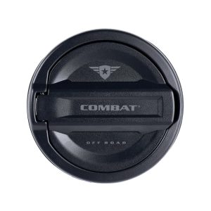 Combat Offrd Fuel Door, Riveted Ring, Powder Coated Black Aluminum/ Plastic, Non-Locking – 25-1070