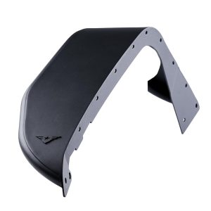 Combat Offrd Fender Flare, Full Assault, Flat Style, 9 Inch Tire Coverage, Black, Aluminum, Set of 2 – 25-1076