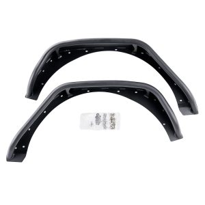 Combat Offrd Fender Flare, Full Assault, Flat Style, 7 Inch Tire Coverage, Black, Aluminum, Set of 2 – 25-1079