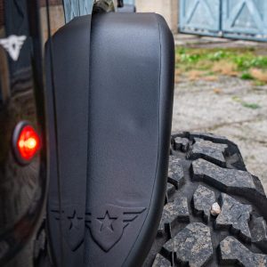 Combat Offrd Fender Flare, Full Assault, Flat Style, 7 Inch Tire Coverage, Black, Aluminum, Set of 2 – 25-1079