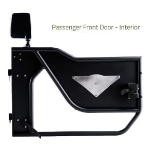 Combat Offrd Door, Mission, Tubular Lower Half, Powder Coated, Black, Steel, Set of 2 – 35-1046