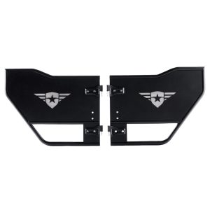 Combat Offrd Door, Mission, Tubular Lower Half, Powder Coated, Black, Steel, Set of 2 – 35-1049