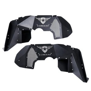 Combat Offrd Fender Well Liner, Battle Ready, Powder Coated, Black, Aluminum, Set of 2, With Stainless Steel Hardware – 35-1066