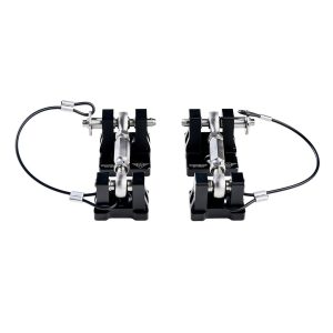 Combat Offrd Hood Latch, Off-The-Turnbuckle, Lockable, Polished, Silver, Billet Aluminum, Set of 2 – 99-1090