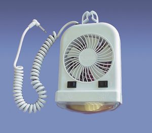 Creative Pro Fan, 5-1/2 Inch Length X 4-1/2 Inch Width X 10-1/4 Inch Height, Two Speed, With Stationary Head, Portable, 12 Volt/ 1.3 Amp – CMD-001-103