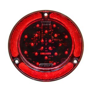 Creative Pro Trailer Light, Stop/ Turn/ Tail Light, LED Bulb, Round Shape, Red, 5.4 Inch Diamter X 0.66 Inch Depth, With Reflex – 003-6019R