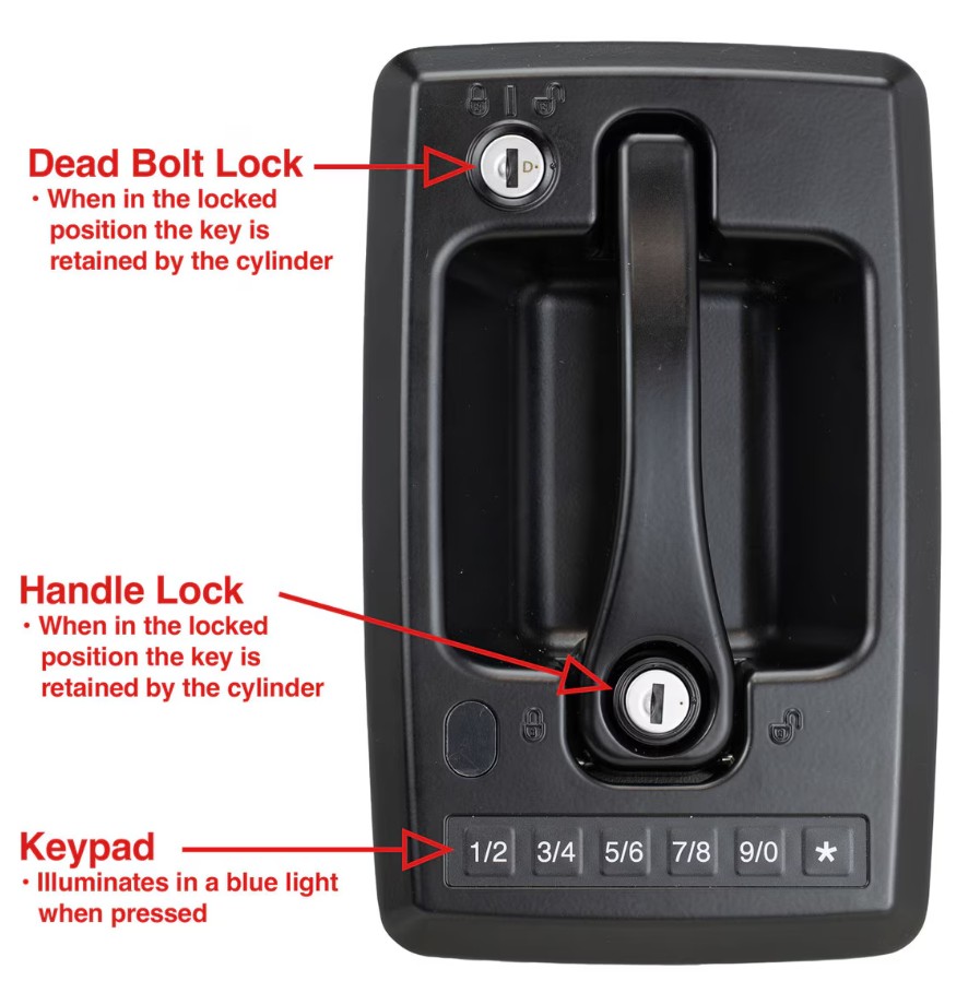 Creative Pro Entry Door Handle, Mrl Ultra Pro Es, Paddle Style Handle for Motorcoach Entry Door – MRLBT-42560-2006-1PK