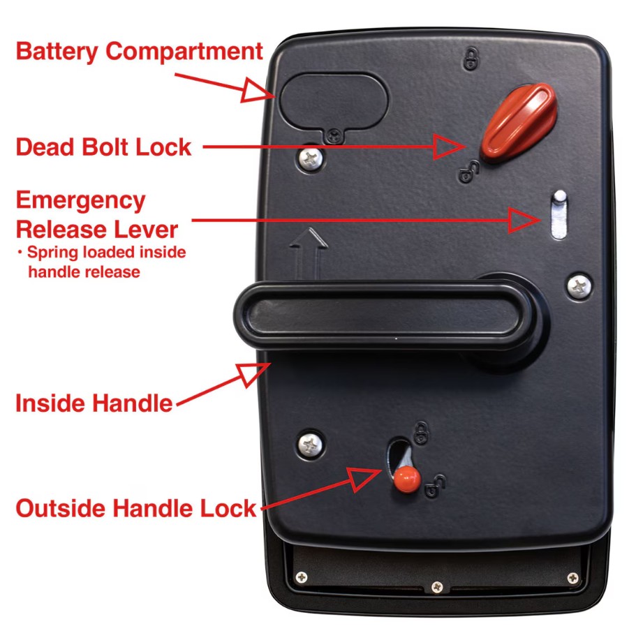Creative Pro Entry Door Handle, Mrl Ultra Pro Es, Paddle Style Handle for Motorcoach Entry Door – MRLBT-42560-2006-1PK