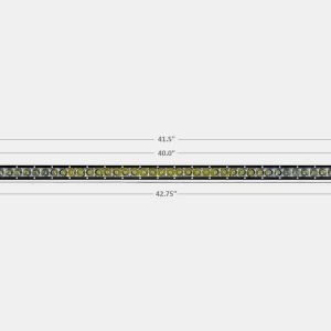 Cali Raised Light Bar, LED, 42 Inch Length, 5 Watt Cree LED, 200 Watt, White Spot Beam, 20000 Lumens, Clear Polycarbonate Lens – CR2315