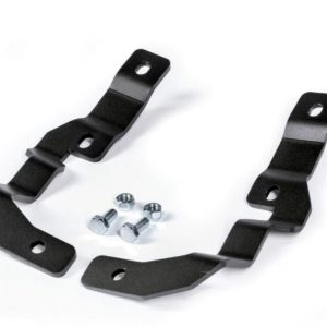 Cali Raised Driving/ Fog Light Mounting Bracket, Hood Hinge Mount, Powder Coated, Mounts Two Lights, Black, Set of 2 – CR2355