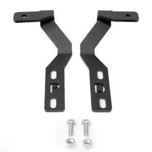 Cali Raised Driving/ Fog Light Mounting Bracket, Ditch Mounts, Powder Coated, Mounts Two Lights, Black, Set of 2, With Mounting Hardware – CR2364