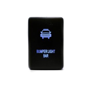 Cali Raised Multi Purpose Switch, Bumper Light Bar Logo, 12 Volt, Rocker, Rectangular, Blue Illumination, Black Housing – CR2383