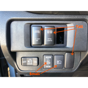Cali Raised Multi Purpose Switch, Bumper Light Bar Logo, 12 Volt, Rocker, Rectangular, Blue Illumination, Black Housing – CR2383