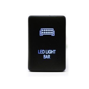 Cali Raised Multi Purpose Switch, On-Off, LED Light Bar Logo, 12 Volt, Rocker, Rectangular, Blue Illumination, Black Housing – CR2385