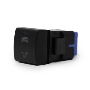 Cali Raised Multi Purpose Switch, On-Off, 12 Volt, For LED Light Bar, Rocker, Square, Blue Illumination, Black Housing – CR2387