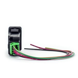 Cali Raised Multi Purpose Switch, On-Off, 12 Volt, Rocker, Rectangular, Blue Illumination, Black Housing, With Ditch Lights Logo – CR2392